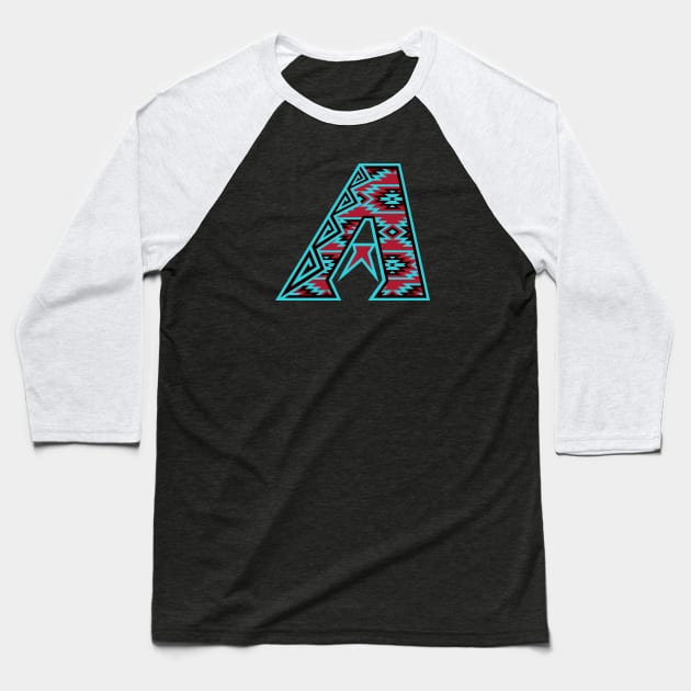 Native Print Dbacks A 1 Baseball T-Shirt by LunaGFXD